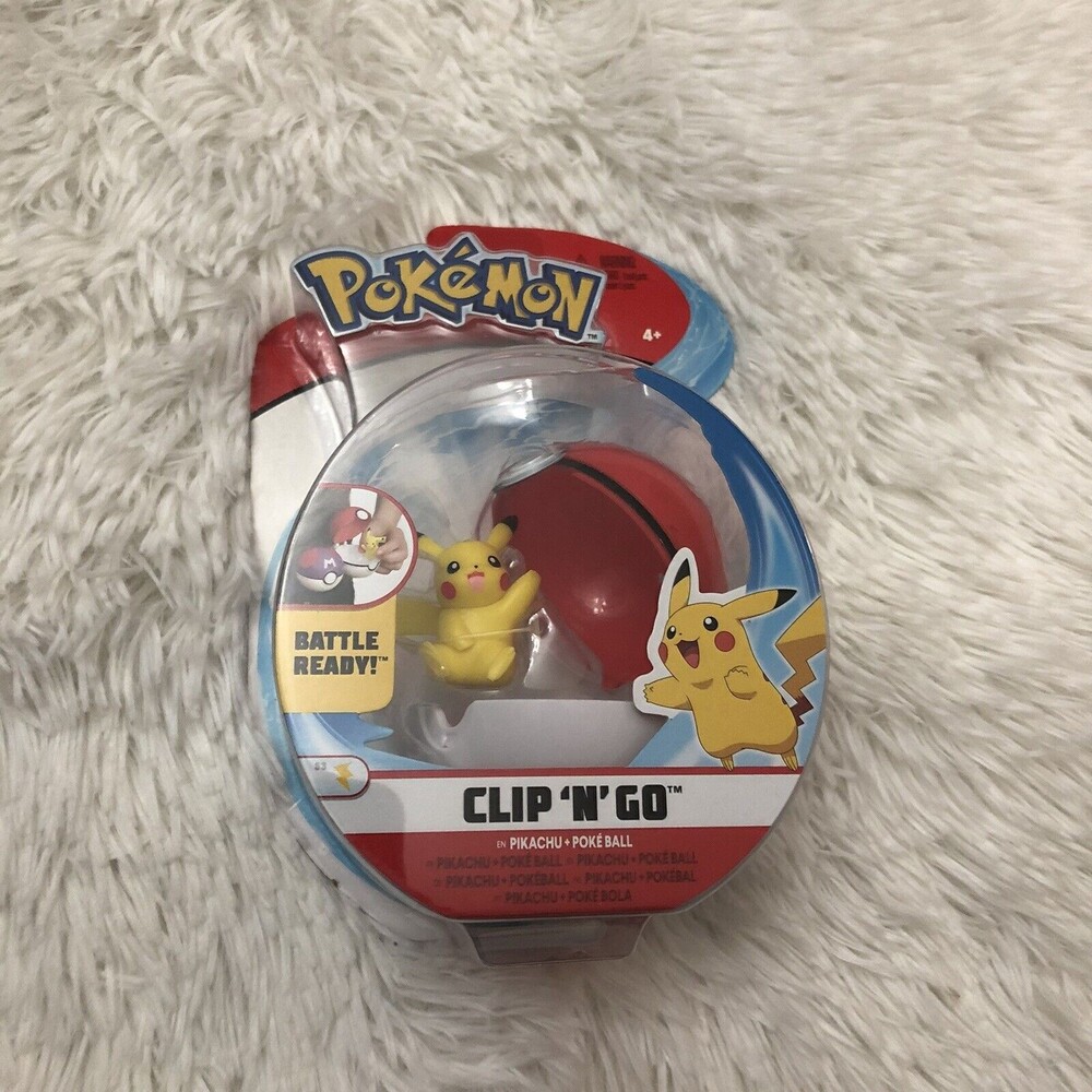 Pokemon Clip ‘N’ Go Pikachu + Poke Ball Toy New
